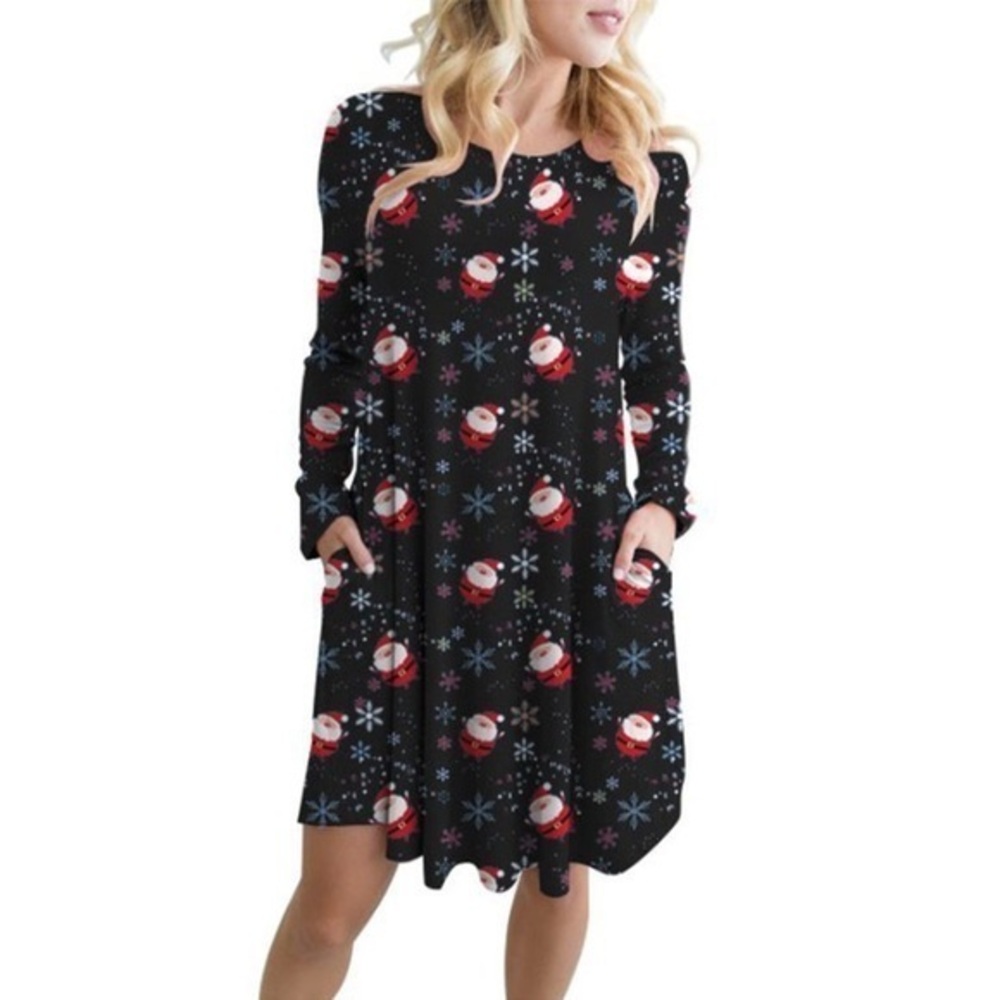 Women's Christmas Party Dress Black
